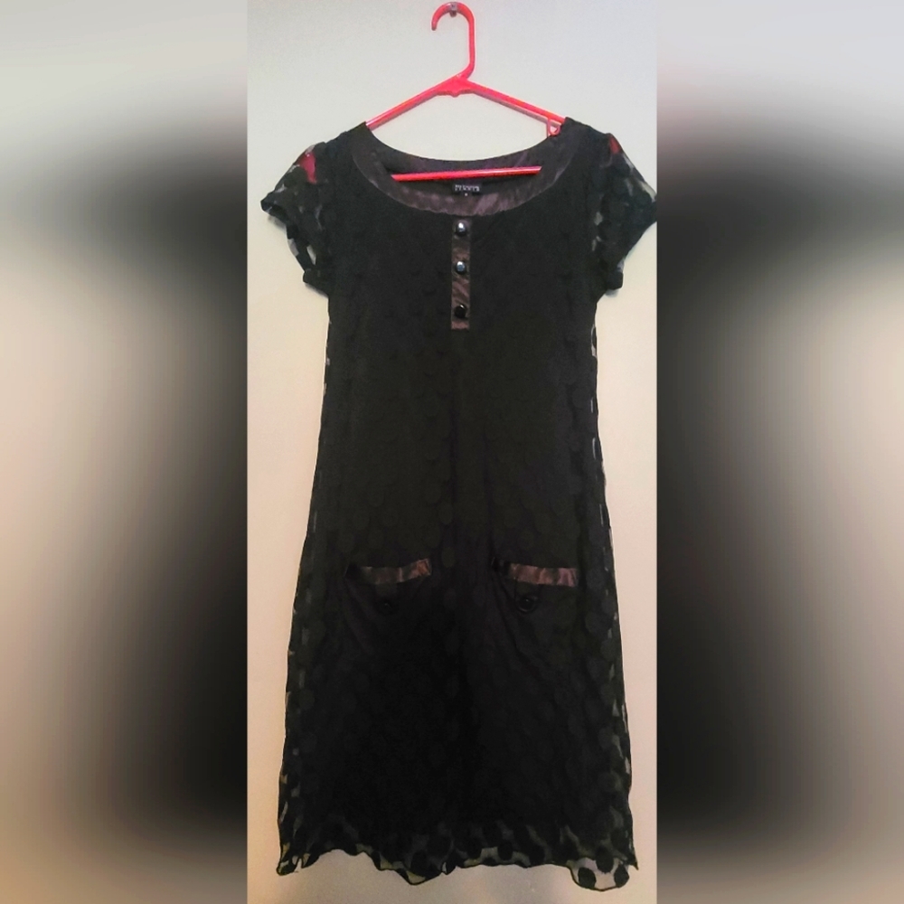 Women's Enfocus Studio Size 8 Short Sleeve Dress with Polka Dots